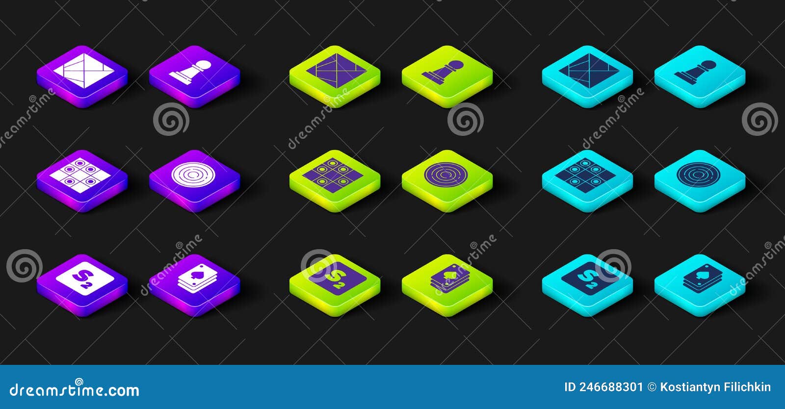 Set Bingo, Playing Cards, Board Game of Checkers, Checker Chips, Chess