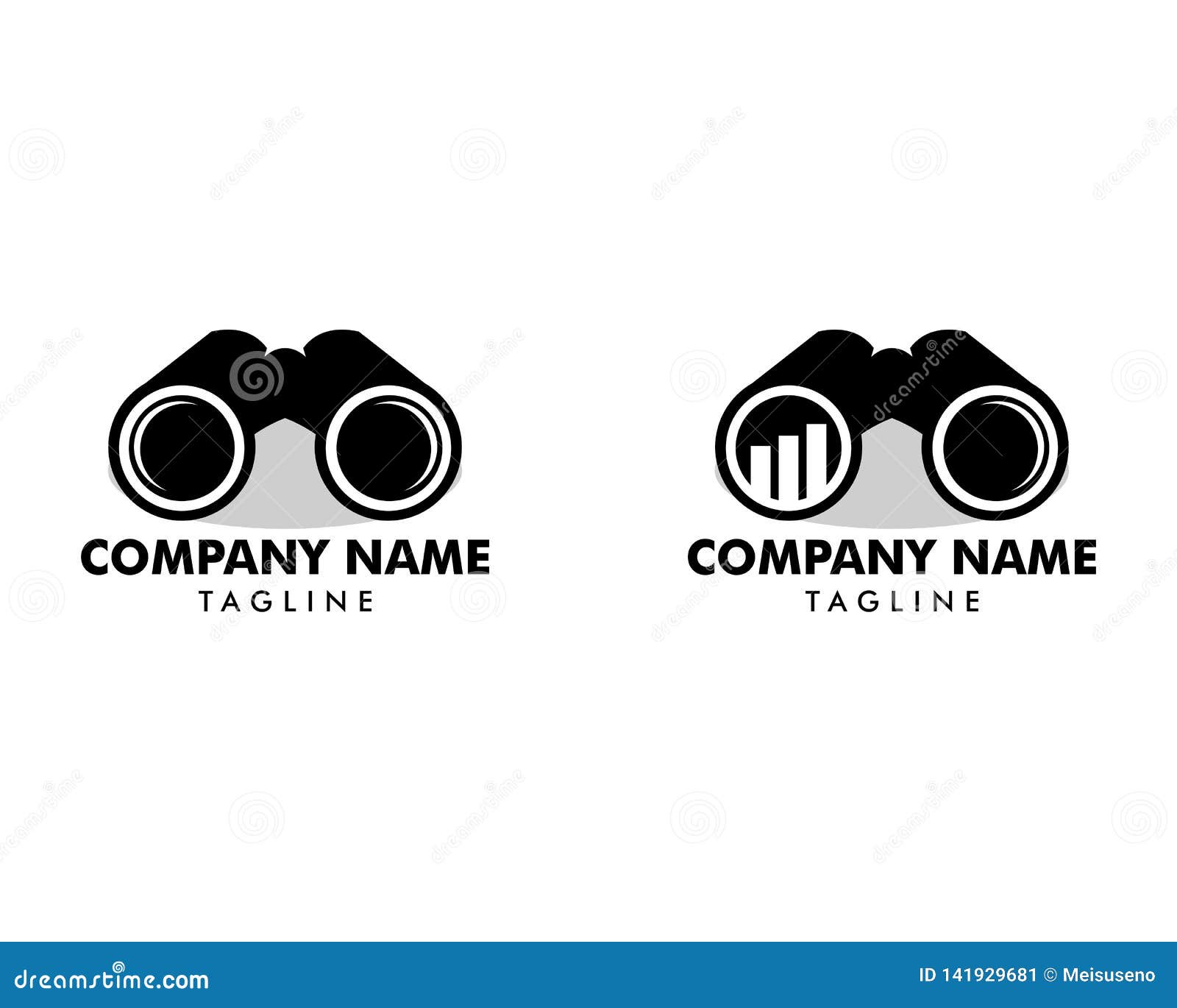 Set of Binoculars logo stock vector. Illustration of creative 141929681