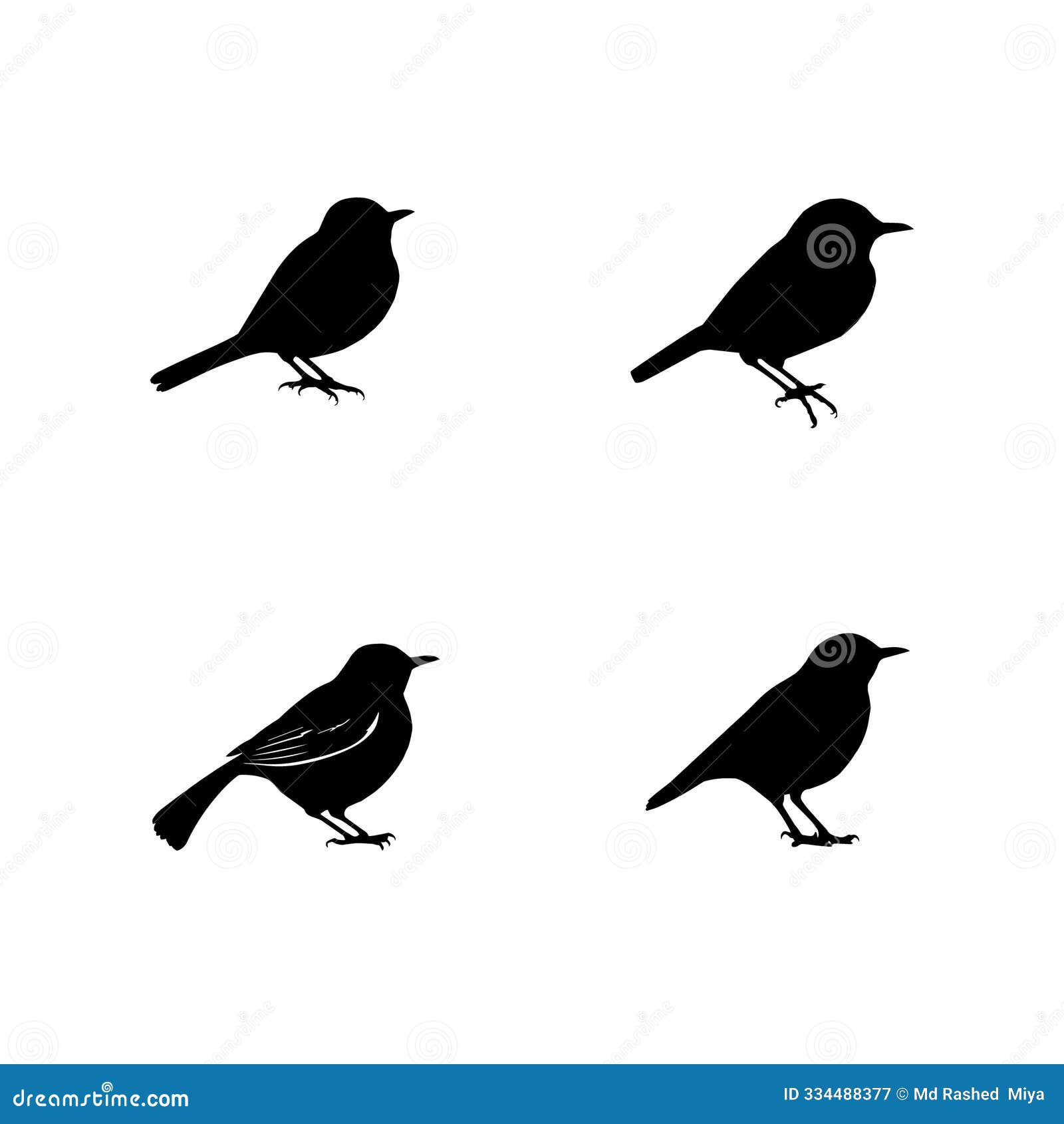 set of black bird silhouettes.  s for .