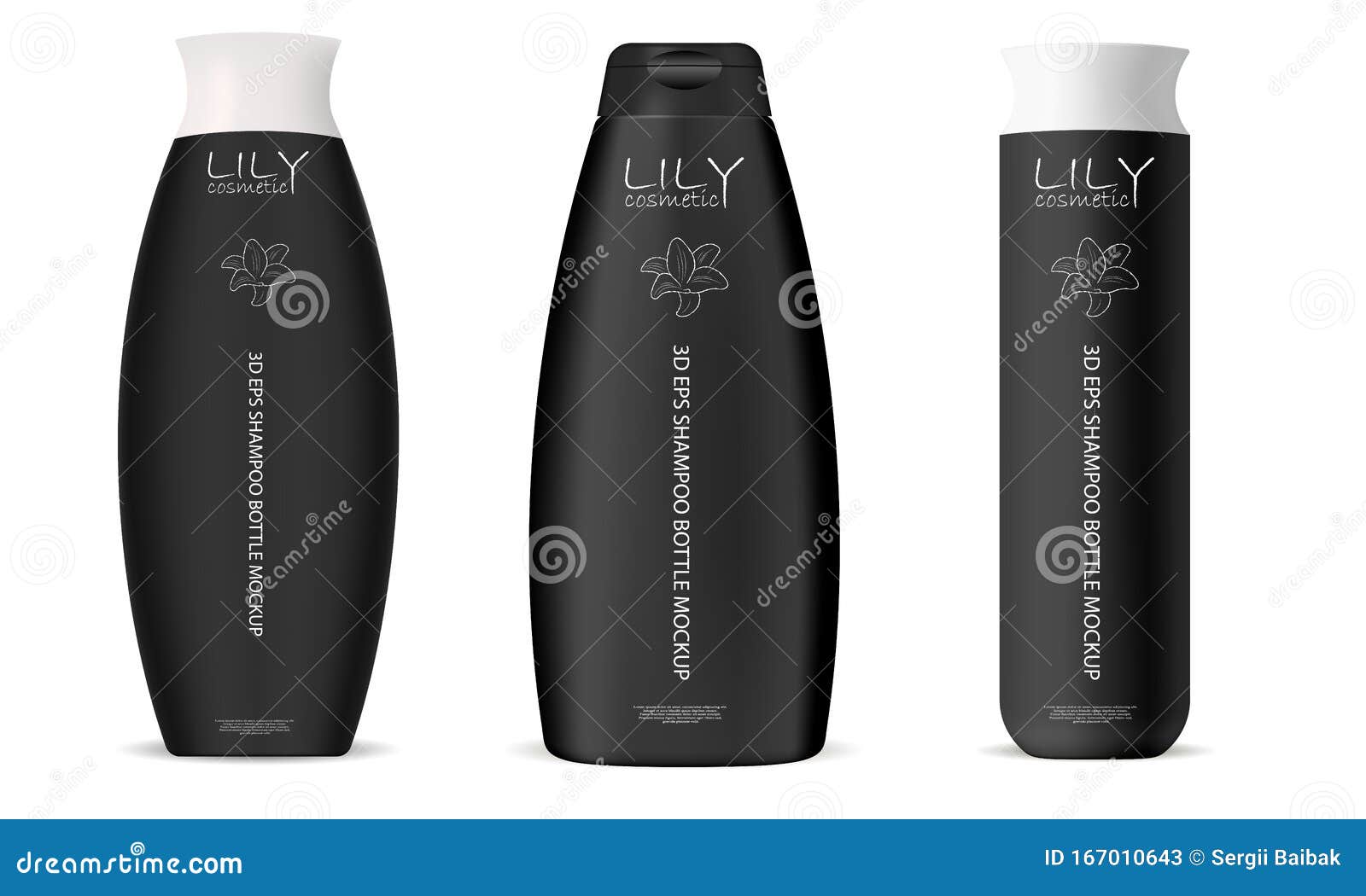 Download Set Of Black Cosmetic Bottle Shampoo Gel Soap Stock Vector Illustration Of Pack Packaging 167010643