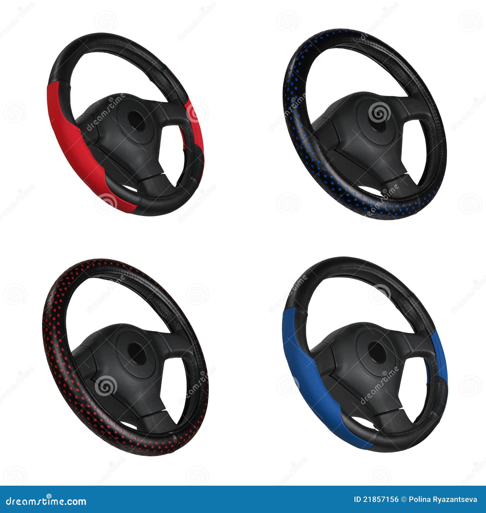 Set of Black and Red Steering Wheels Stock Photo Image of auto