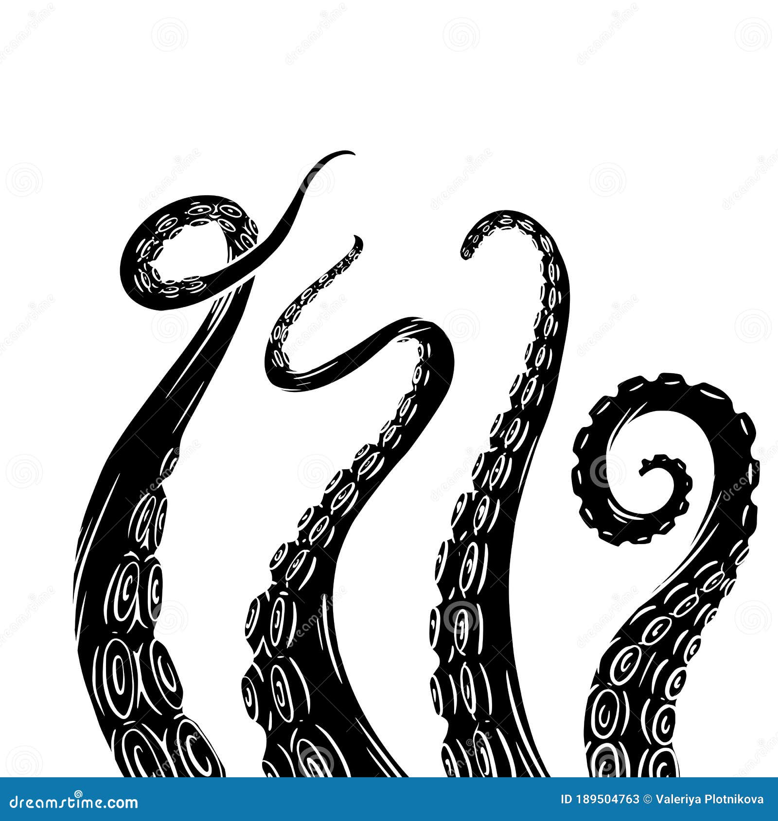 Octopus Tentacles Silhouette SVG