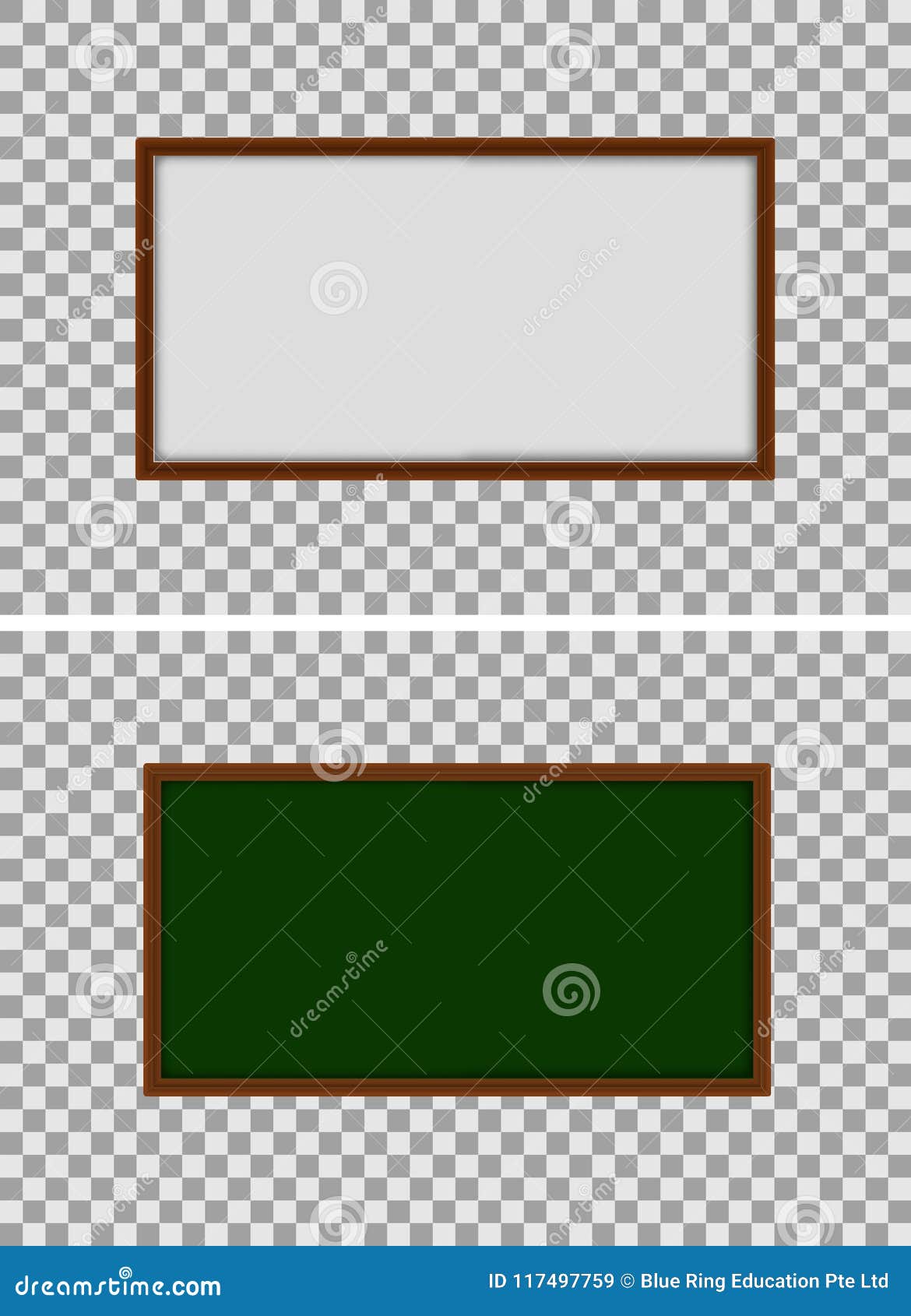 A Set of Blackboard and Whiteboard Stock Vector Illustration of