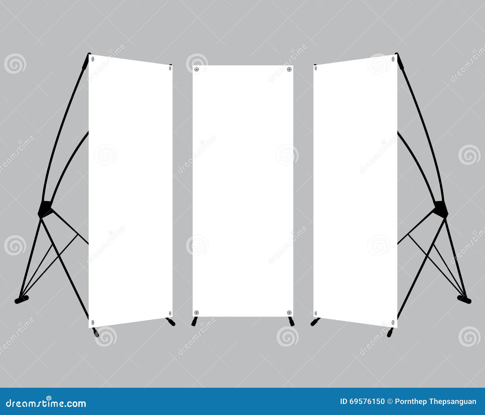 Download Set Of Blank X-stand Stock Vector - Image: 69576150