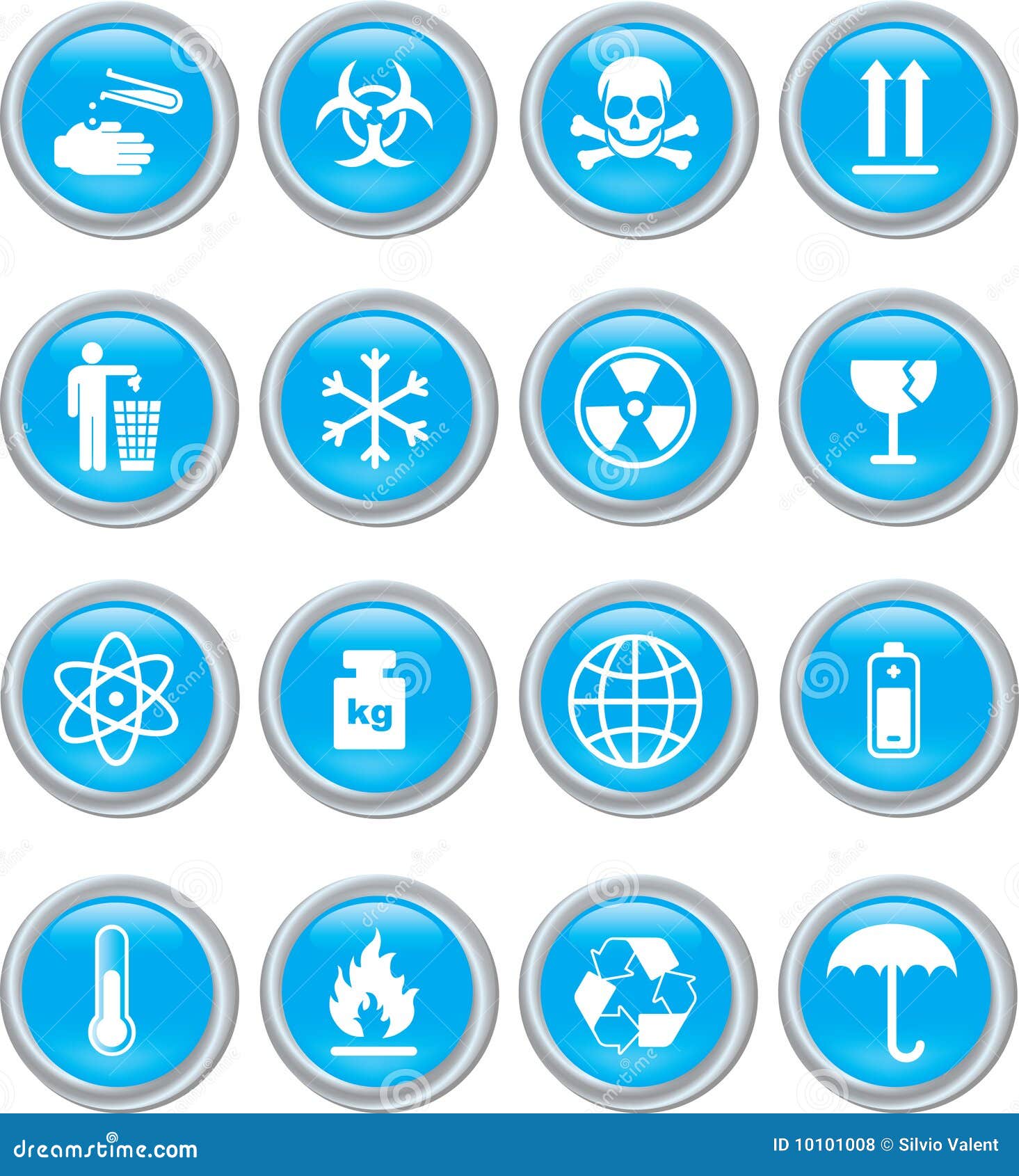 Set of blue icons stock vector. Illustration of chemicals - 10101008
