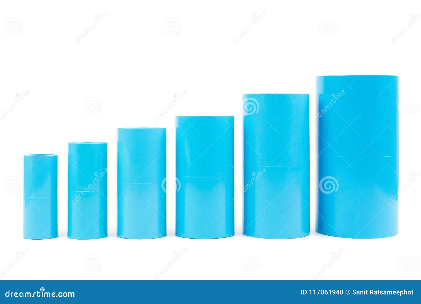 Set Blue Pvc Pipe Fittings Joint Stock Photo Image Of Blue