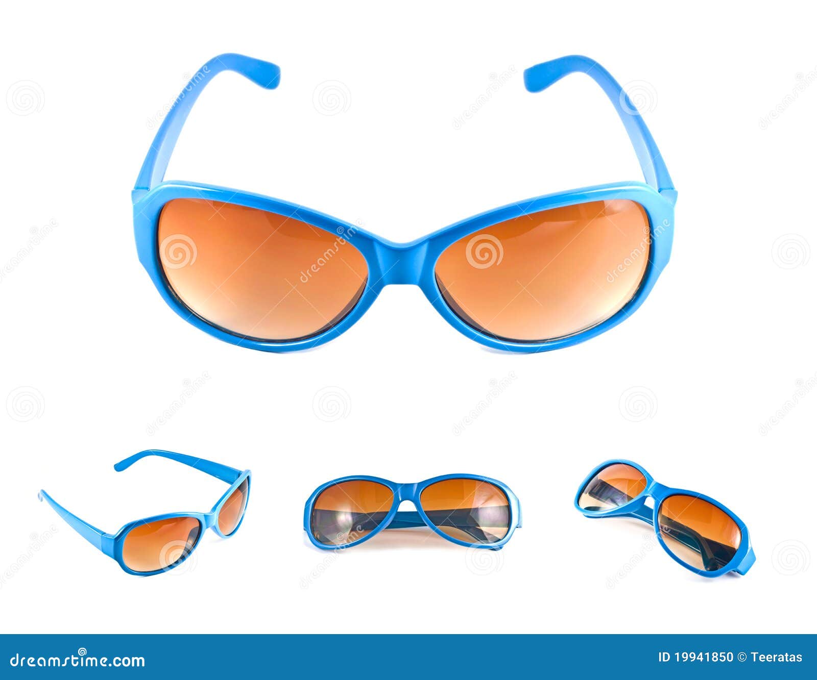 Set of blue sunglasses stock photo. Image of spectacles 19941850