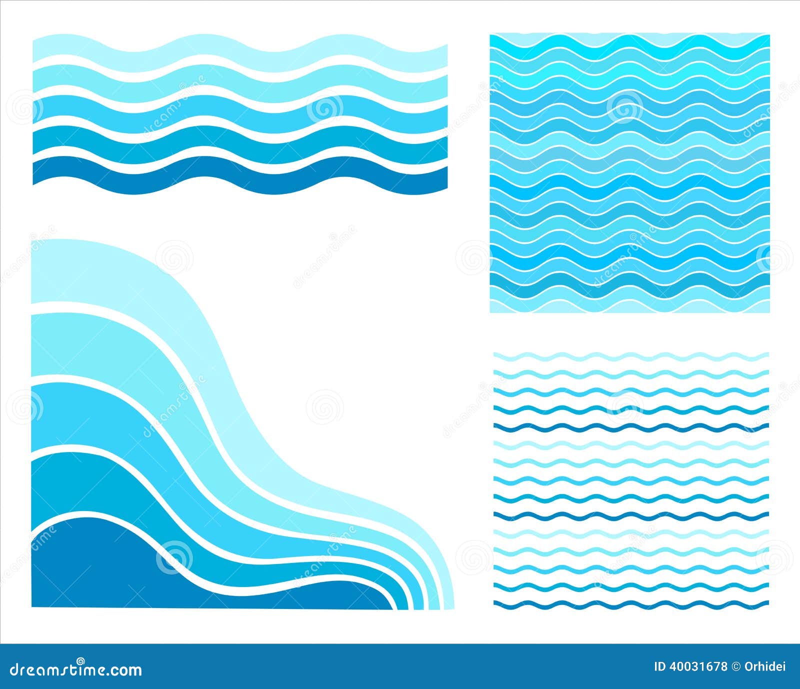 set blue waves