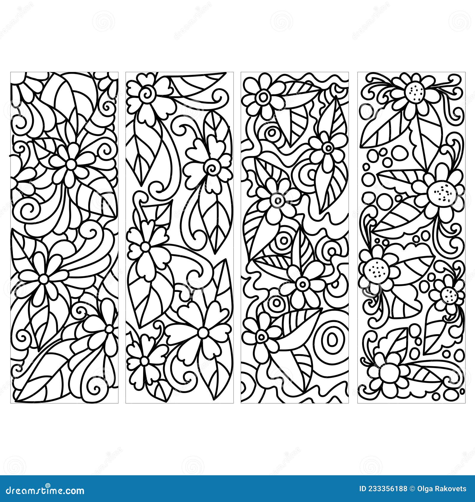 Coloring bookmarks set stock vector. Illustration of book - 126767477