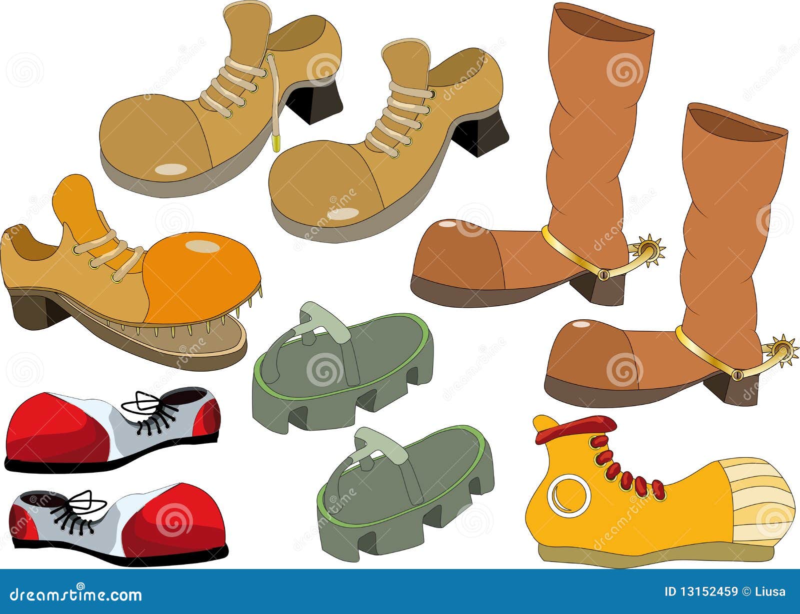 Set of boots stock vector. Illustration of high, laces - 13152459