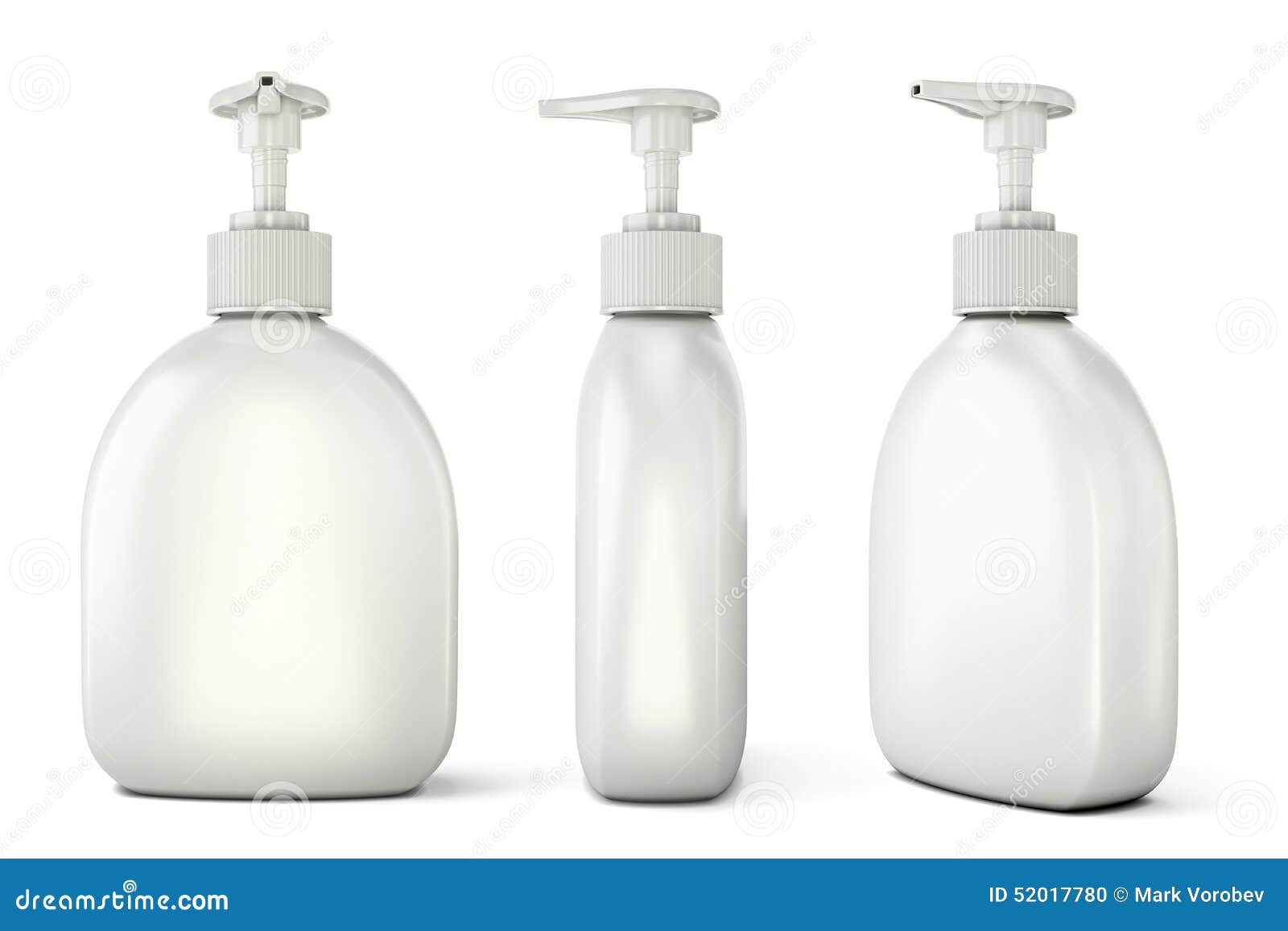 Set of Bottles with Liquid Soap from Different Types Stock Illustration
