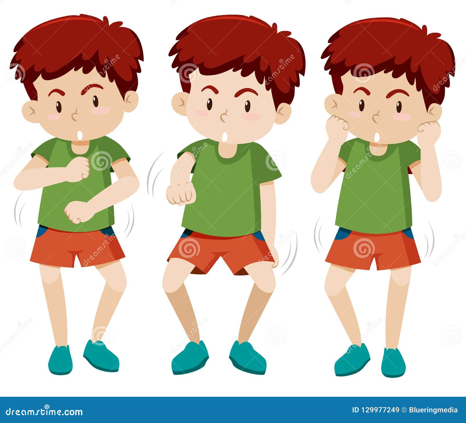 Download Set of boy dancing stock vector. Illustration of white - 129977249