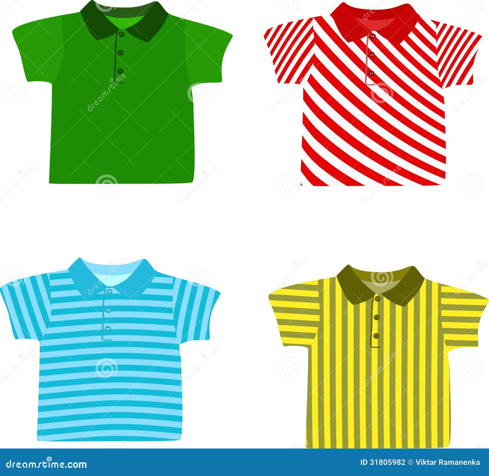 Set of Boy s shirts stock vector. Illustration of polo - 31805982