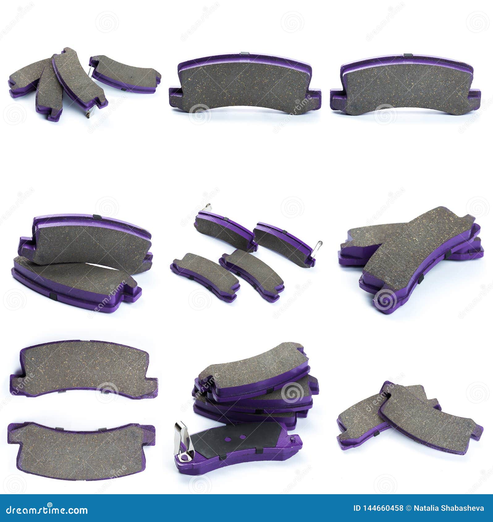 Set of Brake Pad for Car Isolated on White Stock Photo Image of