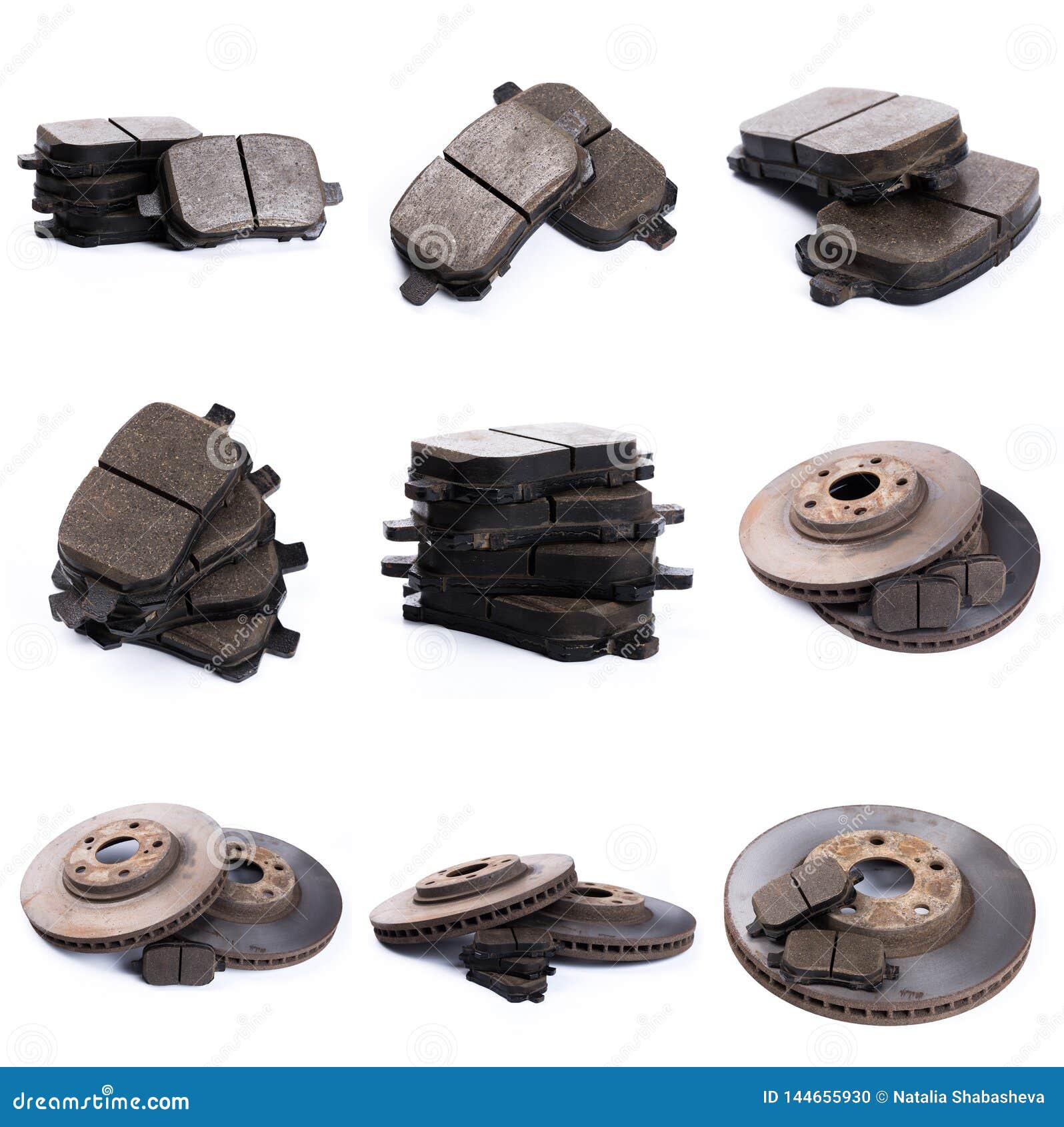 Set of Brake Pad for Car on White Stock Photo Image of girl