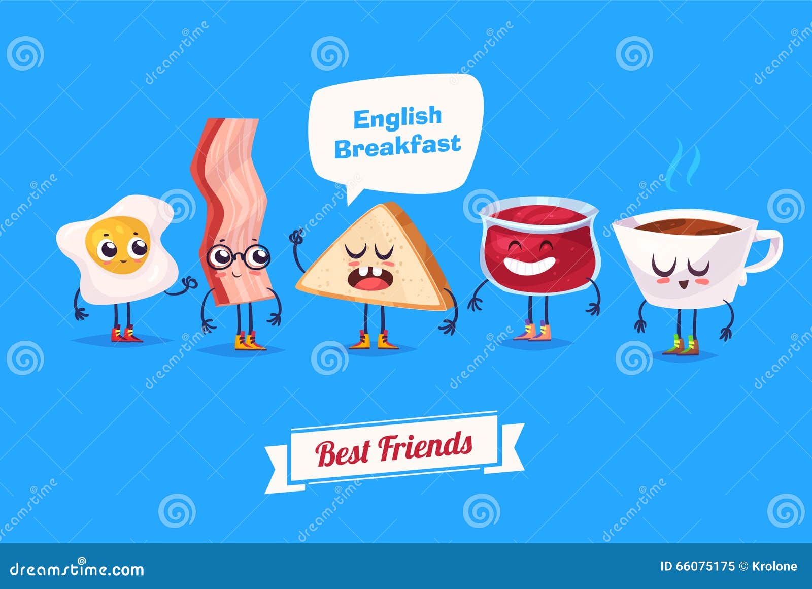 Set of Breakfast Characters. Vector Cute Cartoons Stock Vector - Illustration of character, drawing: 66075175 Set of Breakfast Characters. Vector Cute Cartoons Stock Vector - Illustration of character, drawing: 66075175