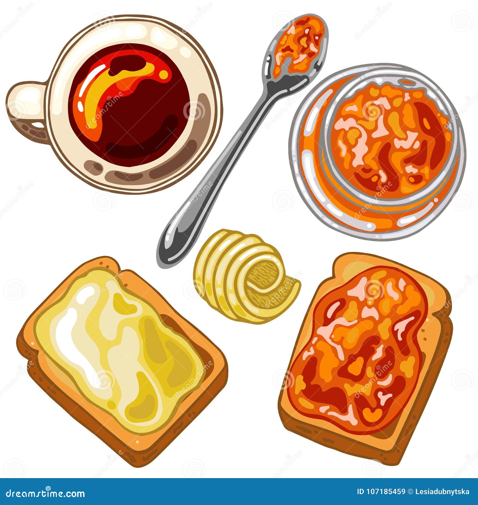 toast and jam clipart