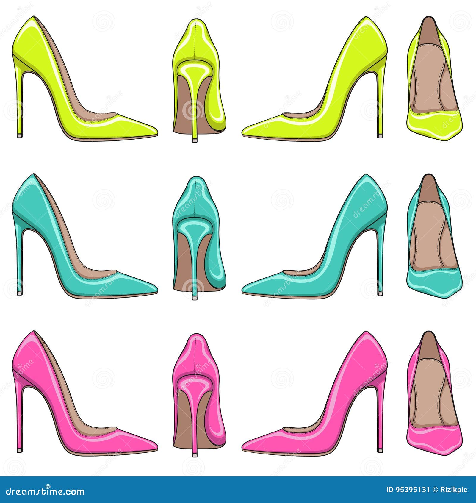 bright colored heels