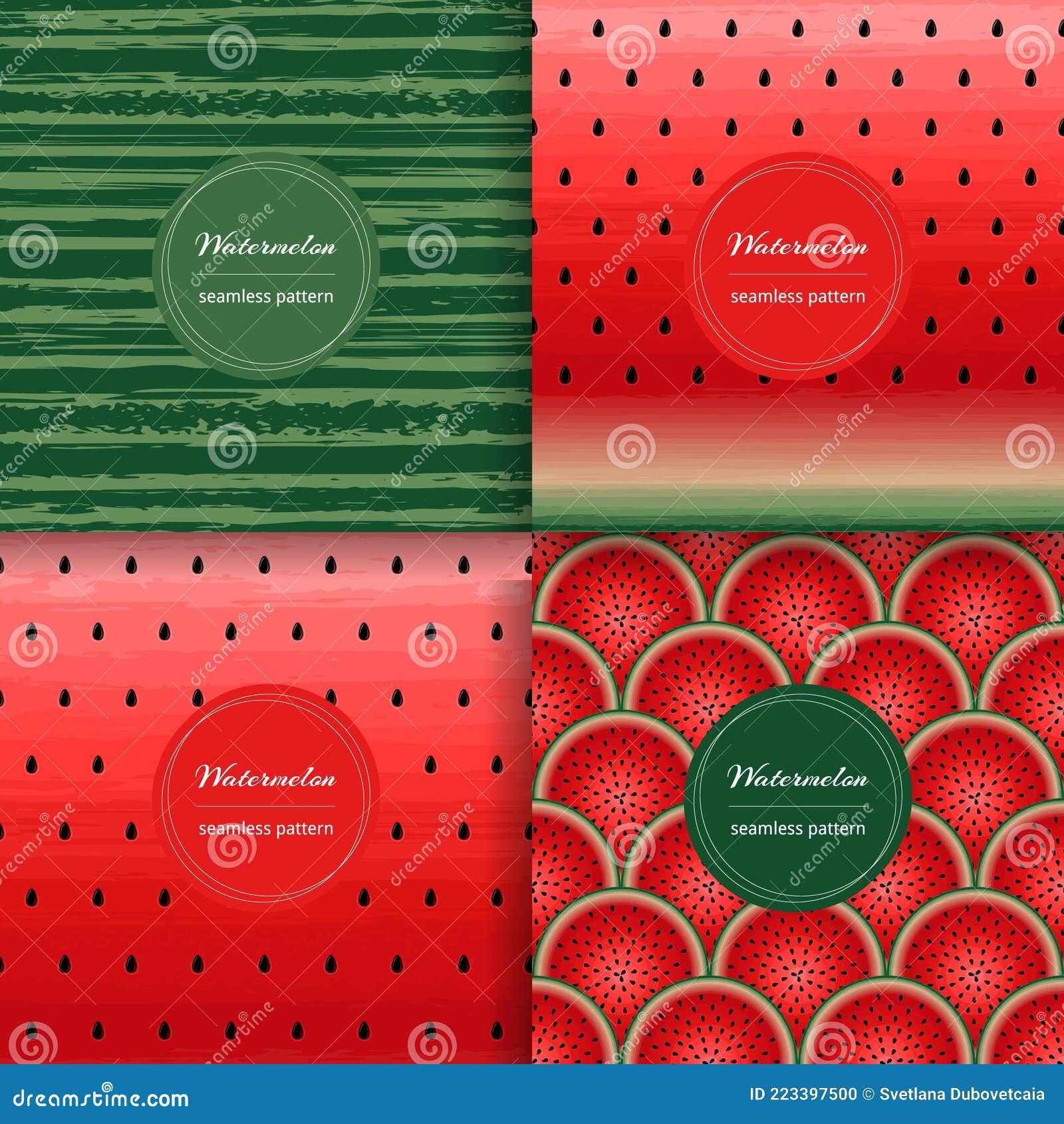 set bright seamless patterns. cute watercolor watermelon background. repeated colorful pattern. abstract seamless texture. repeati