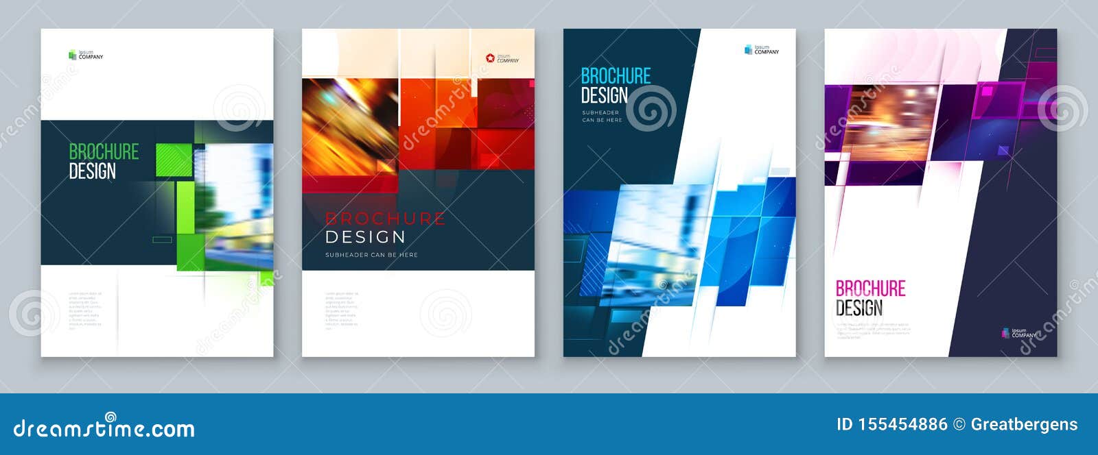 Download Set Of Brochure Cover Template Layout Design. Corporate Business Annual Report, Catalog ...