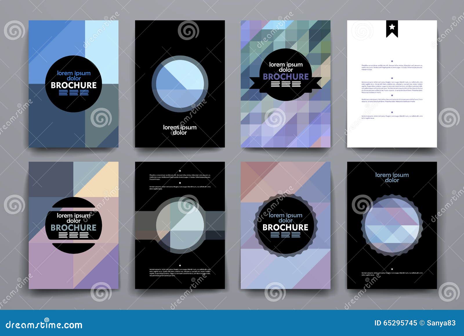 Set of Brochure, Poster Design Templates Stock Vector Illustration of