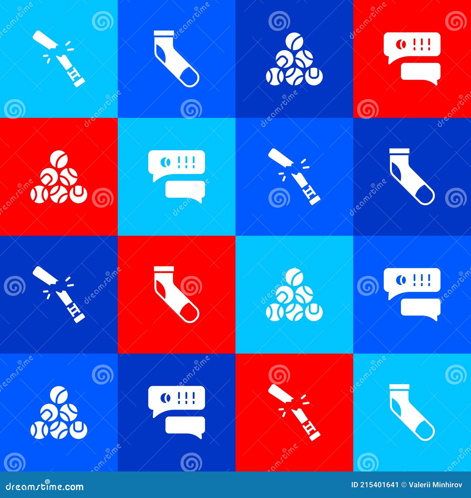 Set Broken Baseball Bat, Baseball Sock, and Speech Bubble Chat Icon