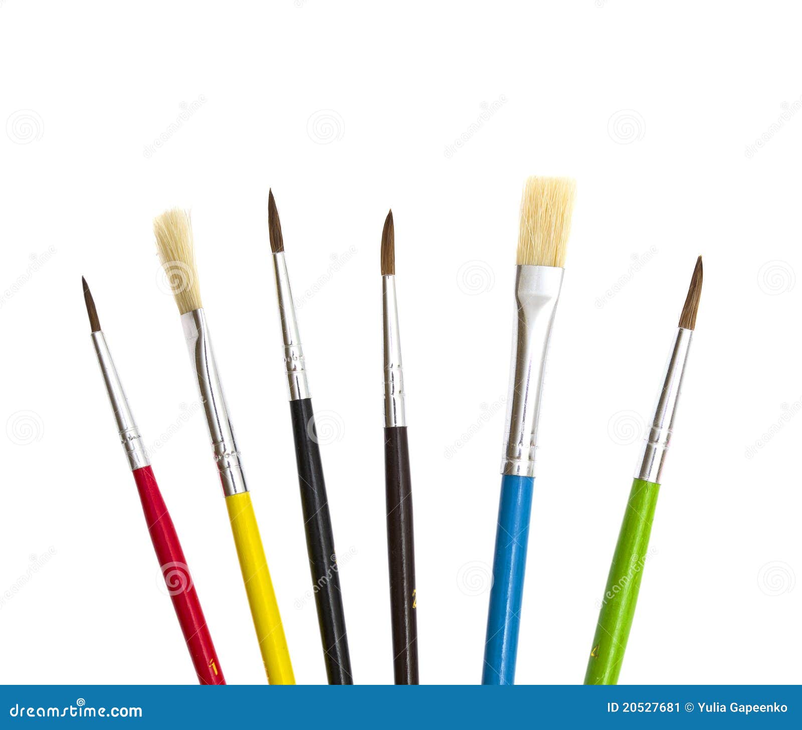 Set of Brushes for Painting Stock Image - Image of work, paintbrush ...