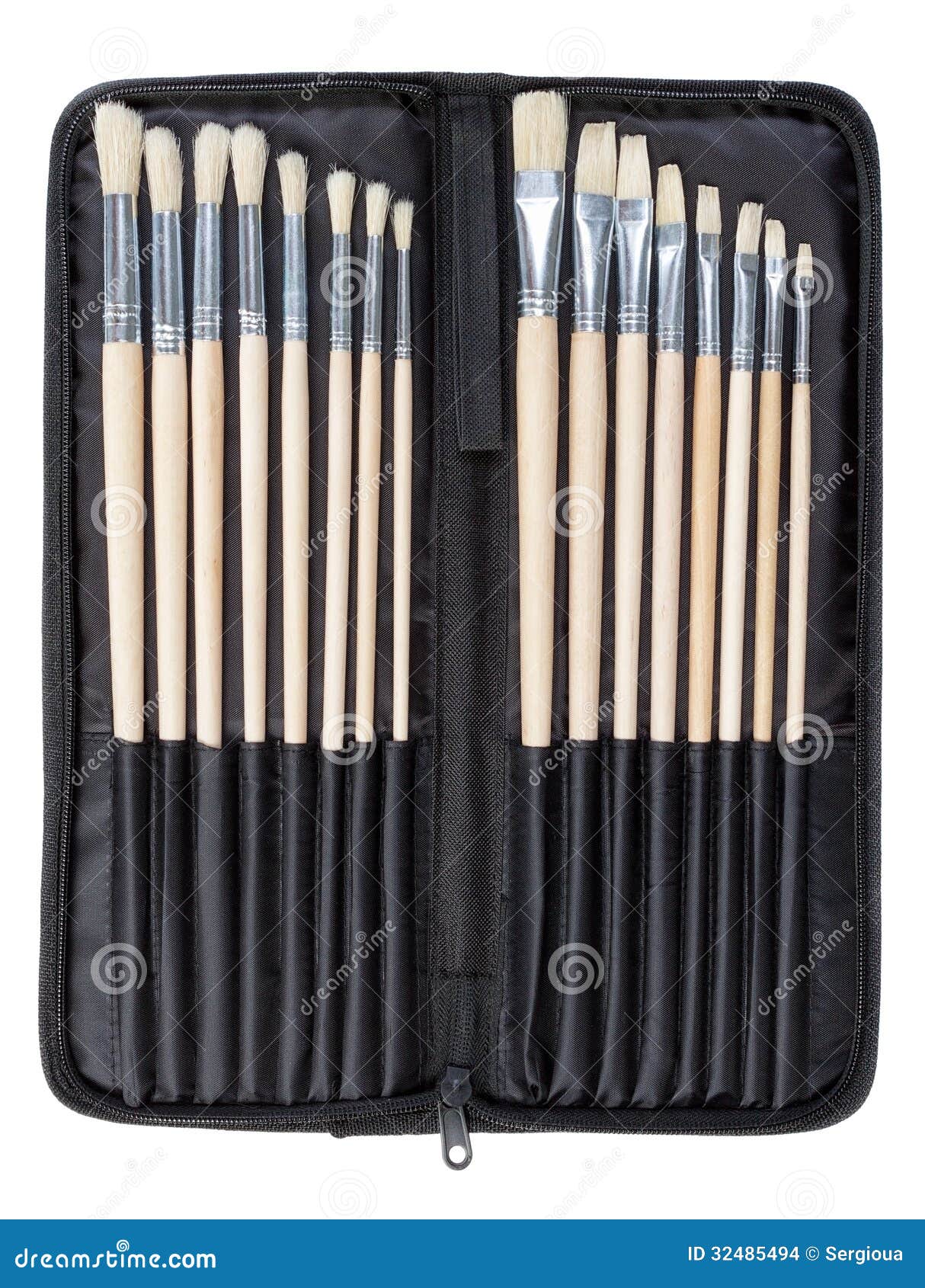 A Set of Brushes for Painting in the Cover Art. Stock Photo Image of