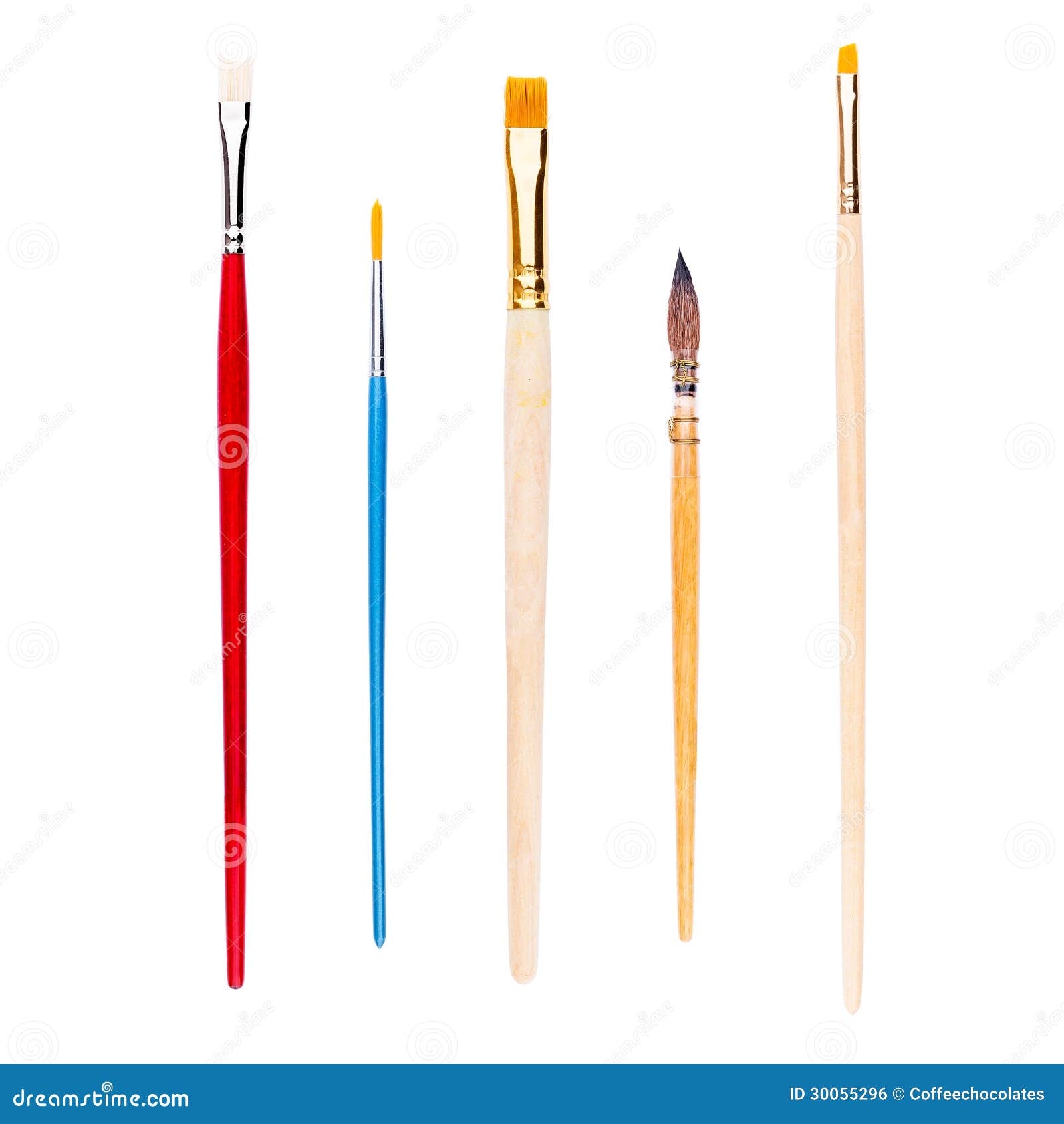 Set of Brushes for Painting Stock Photo - Image of creativity, object ...