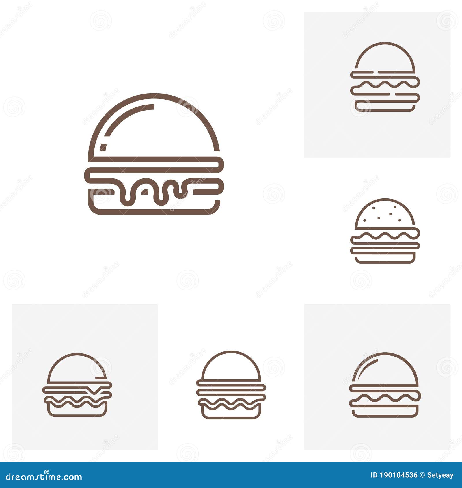 Set of Burger Logo Design Concepts, Burger Bakery Logo Design Vector