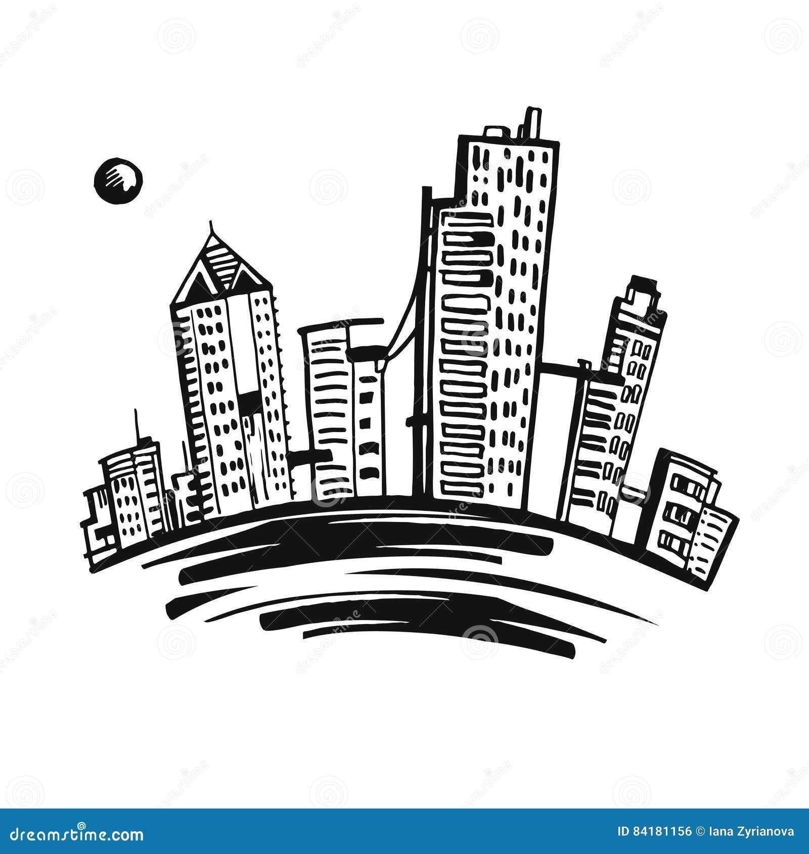 Doodle Building Cartoon In Outline Style, Doodle, Building, Cartoon PNG  Transparent Image and Clipart for Free Download