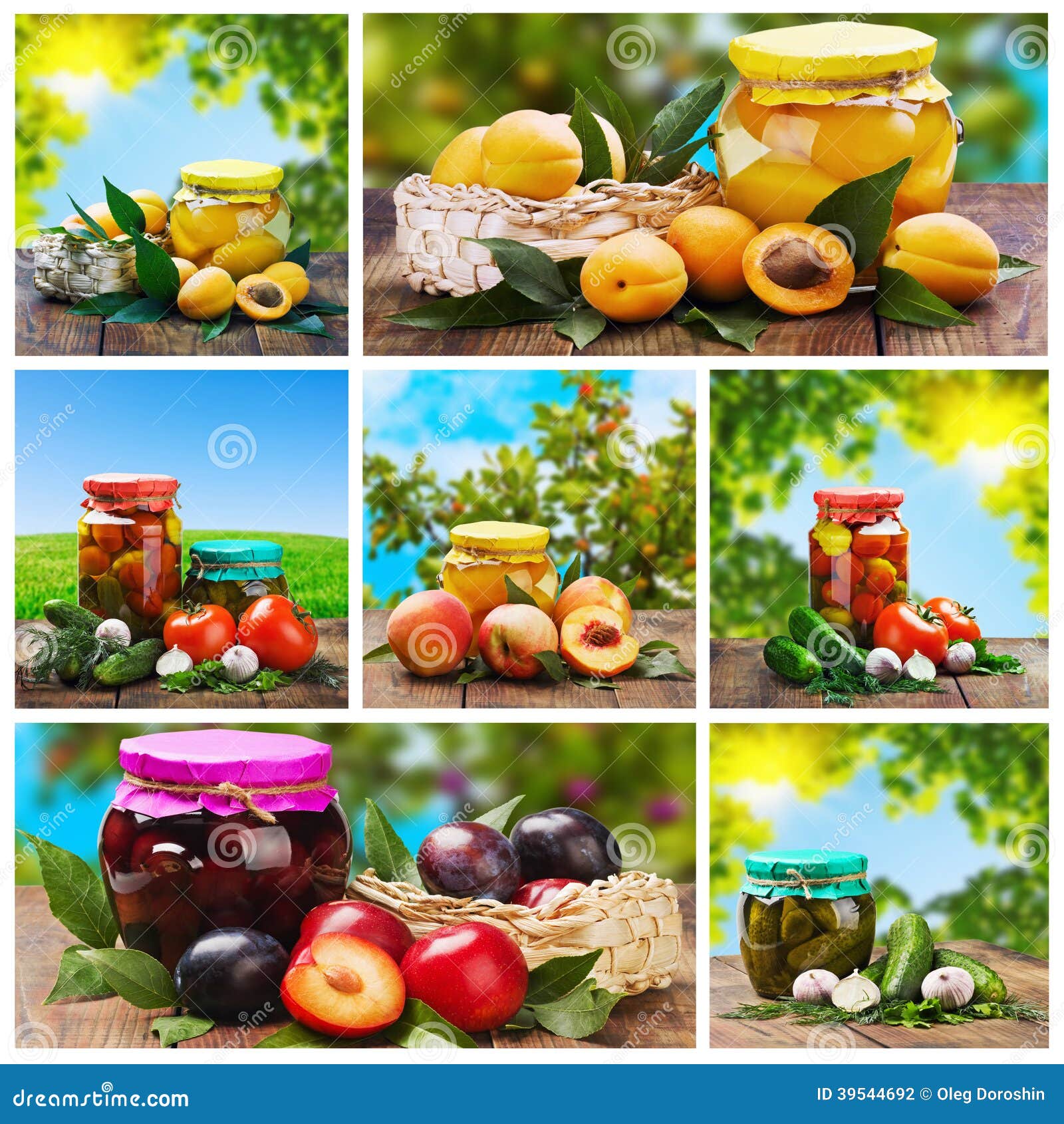 Set of Canned Vegetables and Fruits Stock Photo Image of color