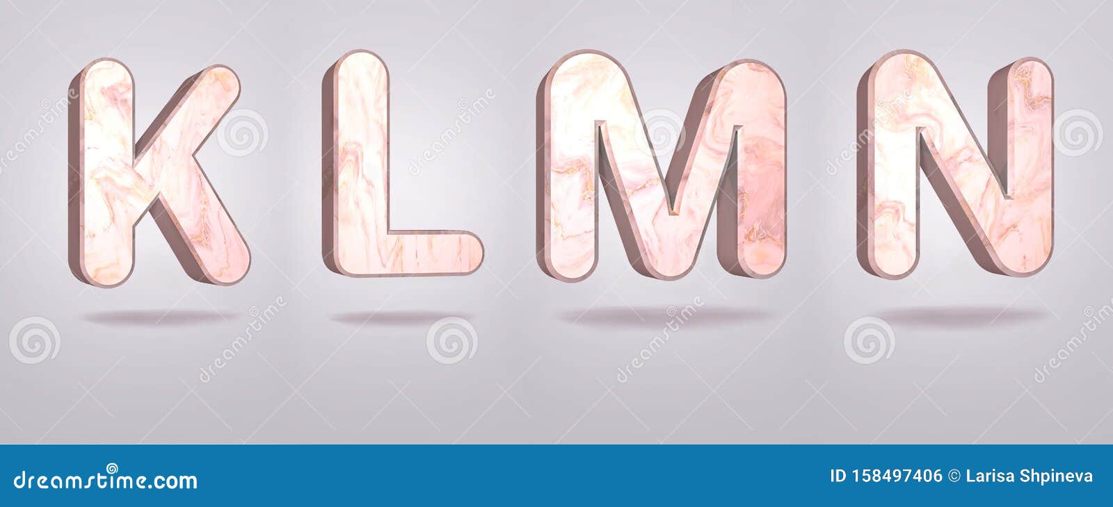 Set Of Capital Letters K L M N In Pink Marble Stone Alphabet Design Isolated Gray Background 3d Rendering Stock Illustration Illustration Of Decorative Color 158497406