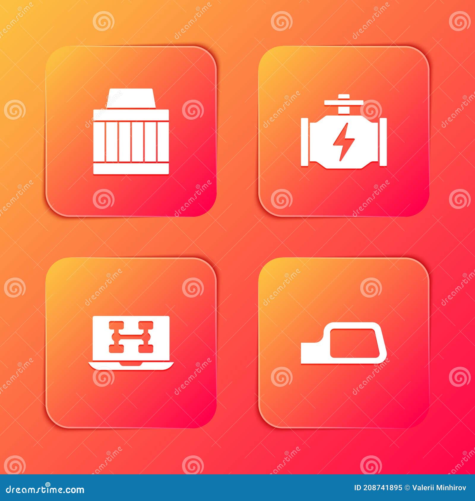 Set Car Air Filter, Check Engine, Diagnostics Condition of Car and