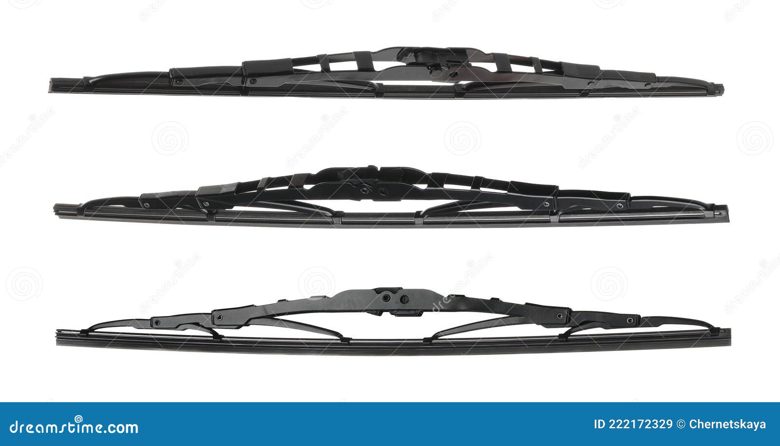 Set with Car Windshield Wipers on White Background Stock Image Image