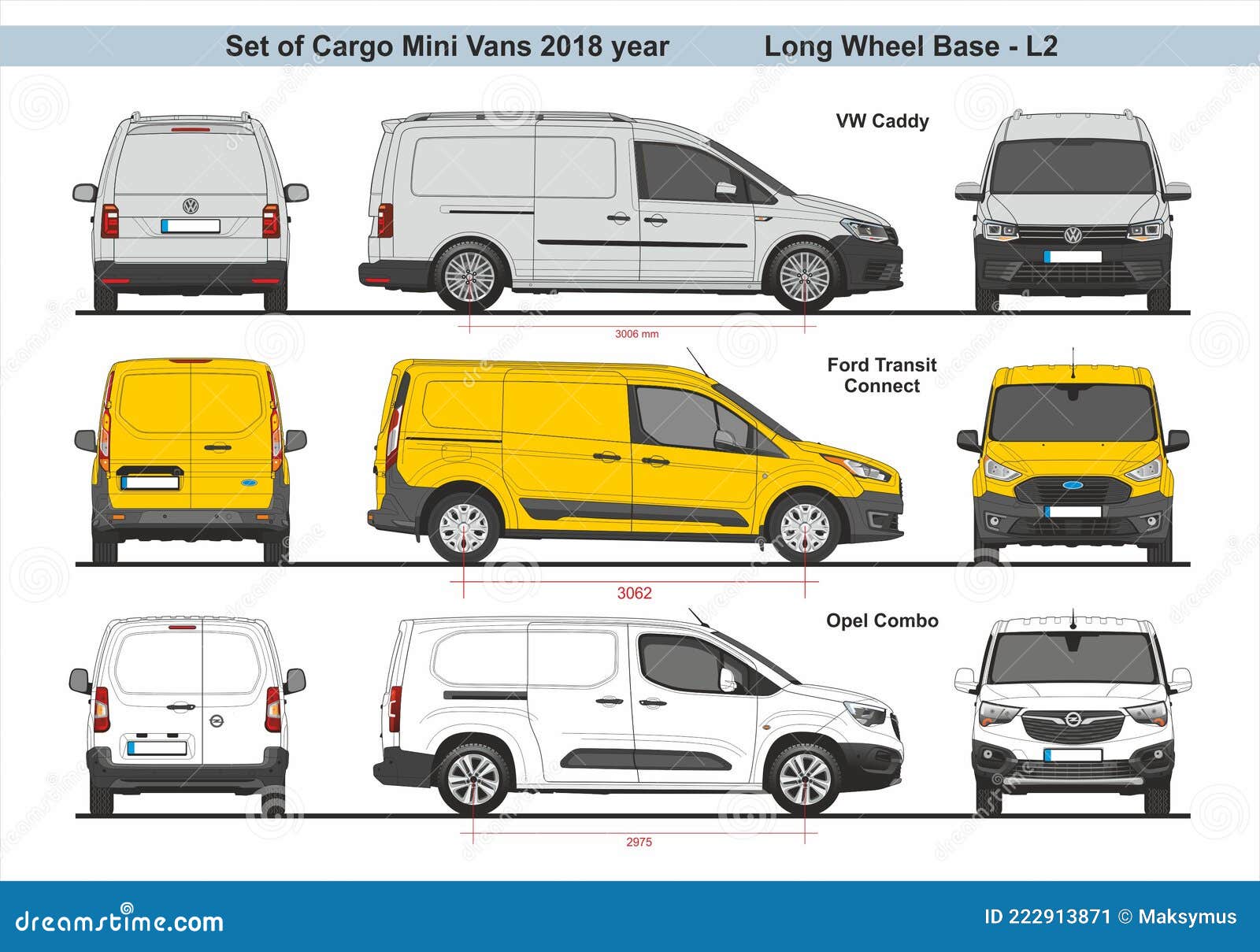 Ford Transit Connect Vector Stock Illustrations – 2 Ford Transit