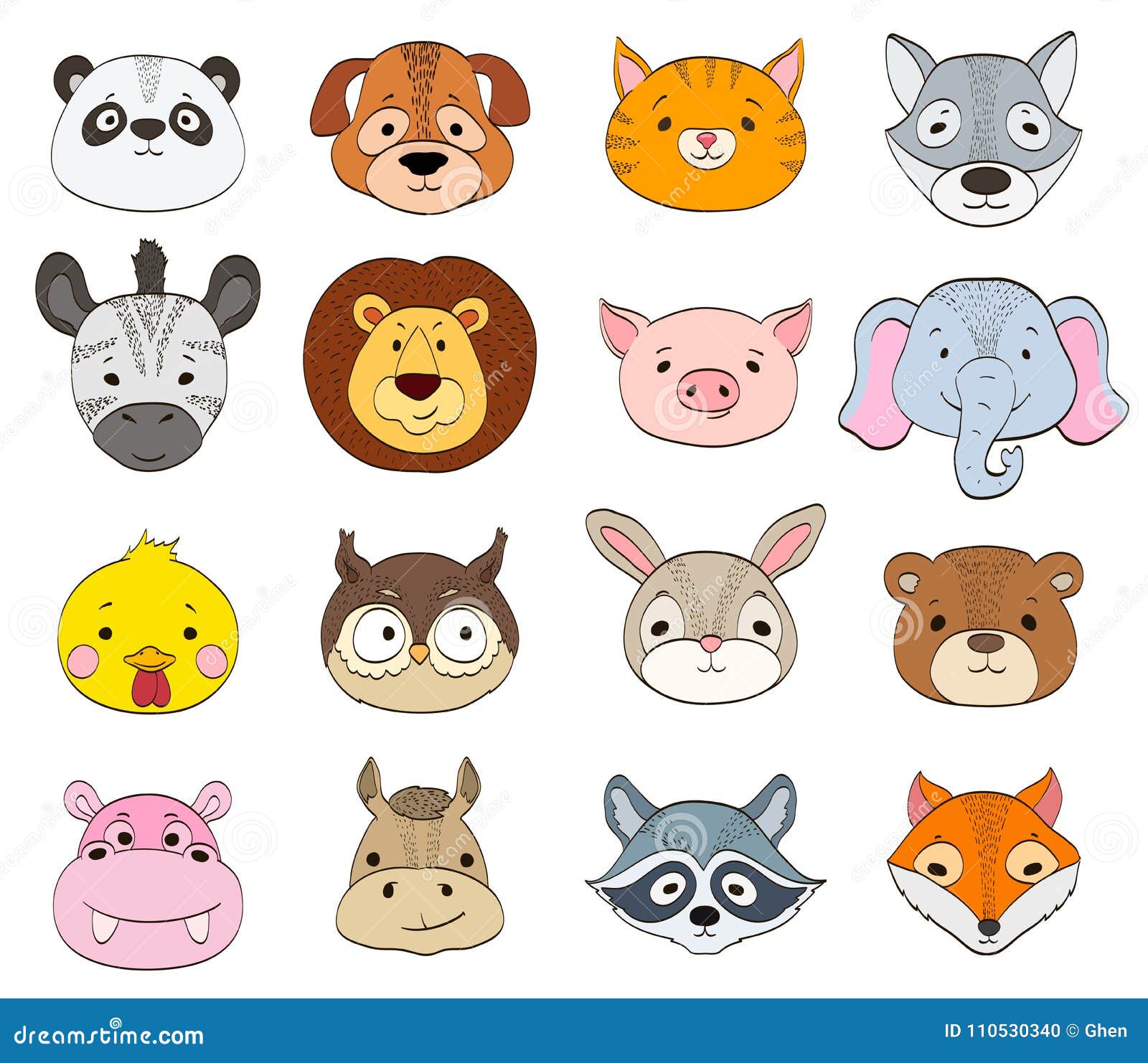 Animal Faces Stock Illustrations – 10,227 Animal Faces Stock Illustrations,  Vectors & Clipart - Dreamstime