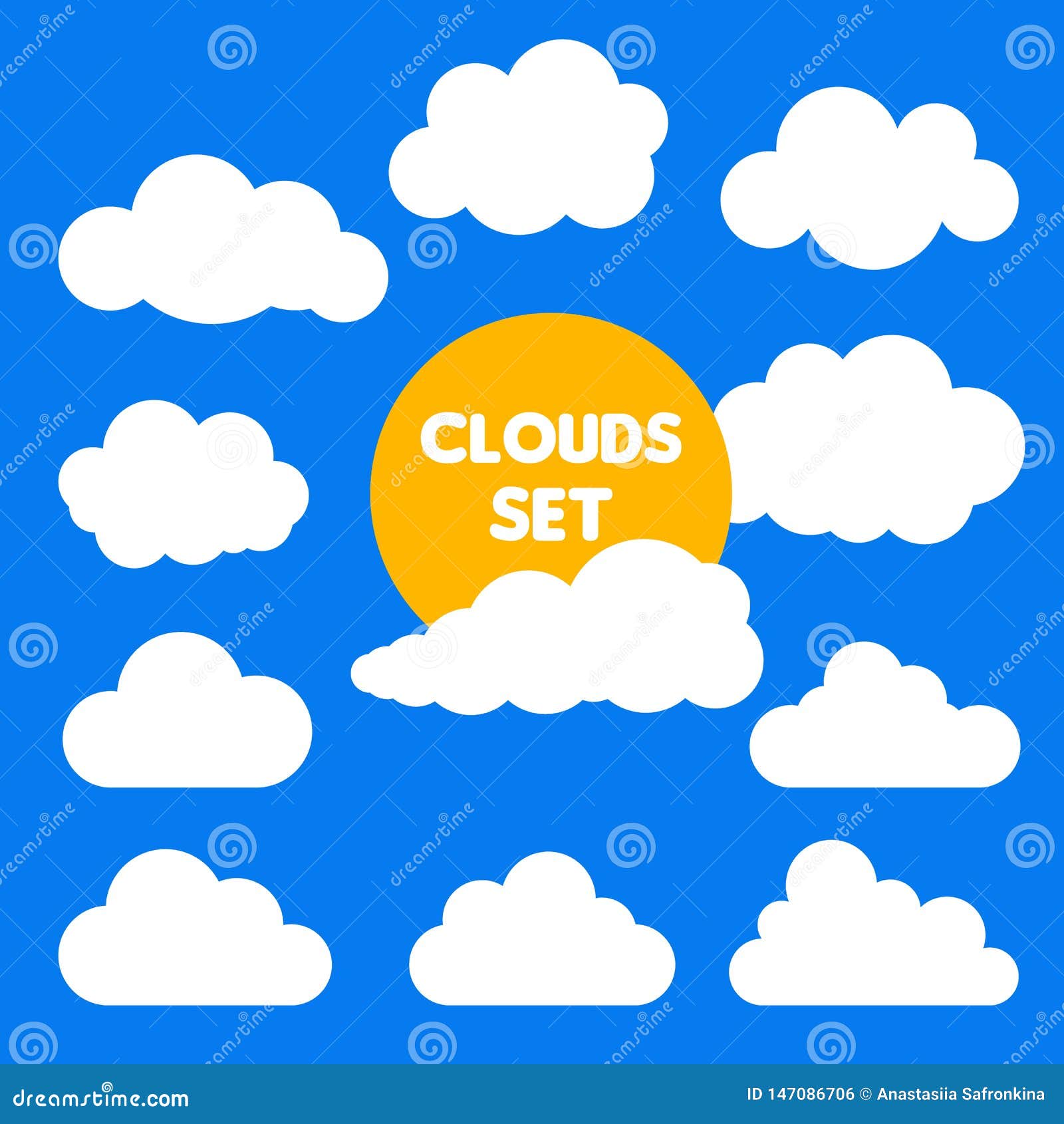 Set of Cartoon Clouds and Sun Isolated on Blue Background. Vector Illustration. Sunny Day with Clouds Vector Collection Stock Vector - Illustration of drawing, cloudscape: 147086706 Set of Cartoon Clouds and Sun Isolated on Blue Background. Vector Illustration. Sunny Day with Clouds Vector Collection Stock Vector - Illustration of drawing, cloudscape: 147086706