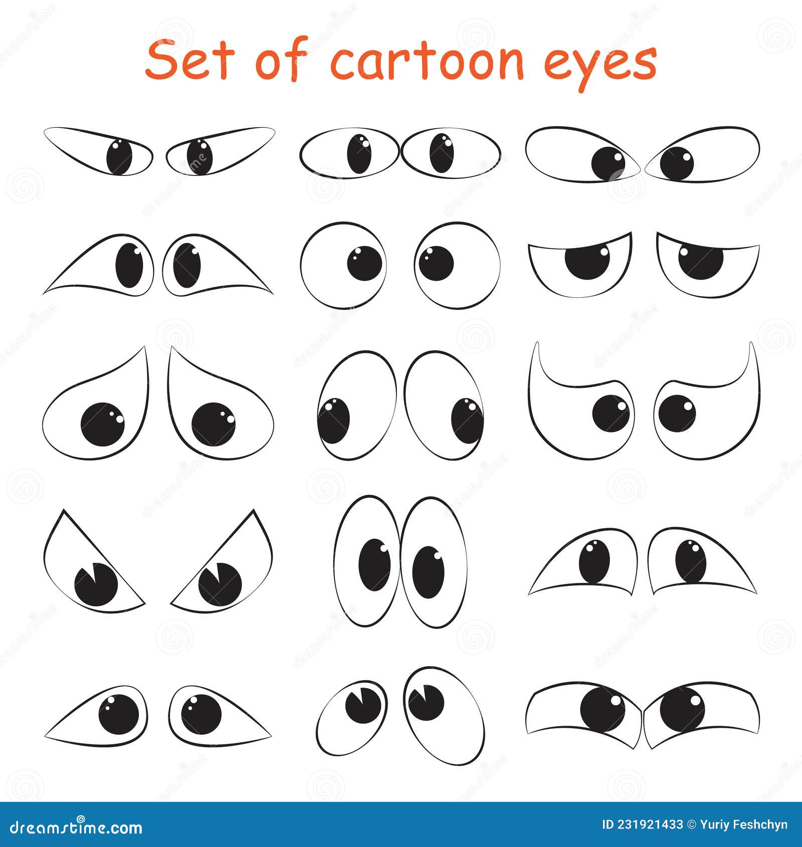 Set of Cartoon Eyeball Emotions in Sketch Style. Comic Facial Character Doodle Caricature, Human Eye Emotions Stock Vector - Illustration of character, people: 231921433 Set of Cartoon Eyeball Emotions in Sketch Style. Comic Facial Character Doodle Caricature, Human Eye Emotions Stock Vector - Illustration of character, people: 231921433