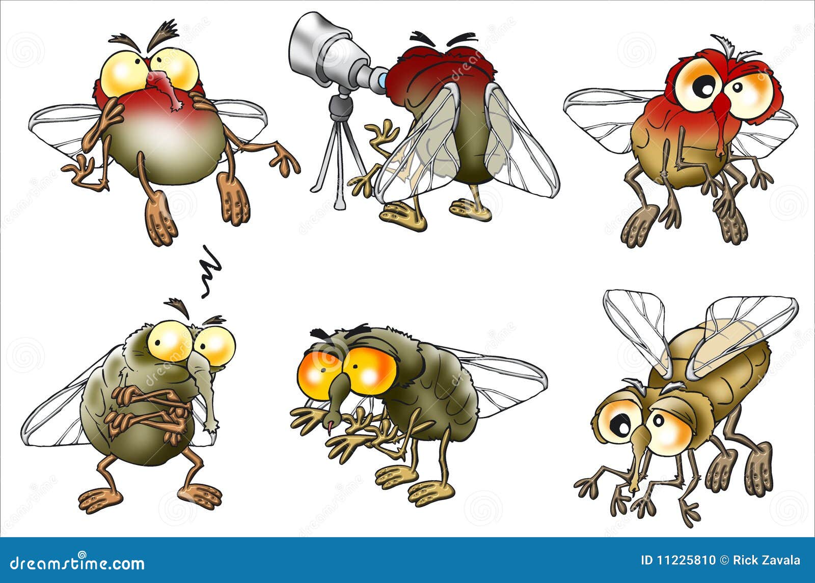 Set Cartoon Flies Stock Illustrations – 578 Set Cartoon Flies Stock