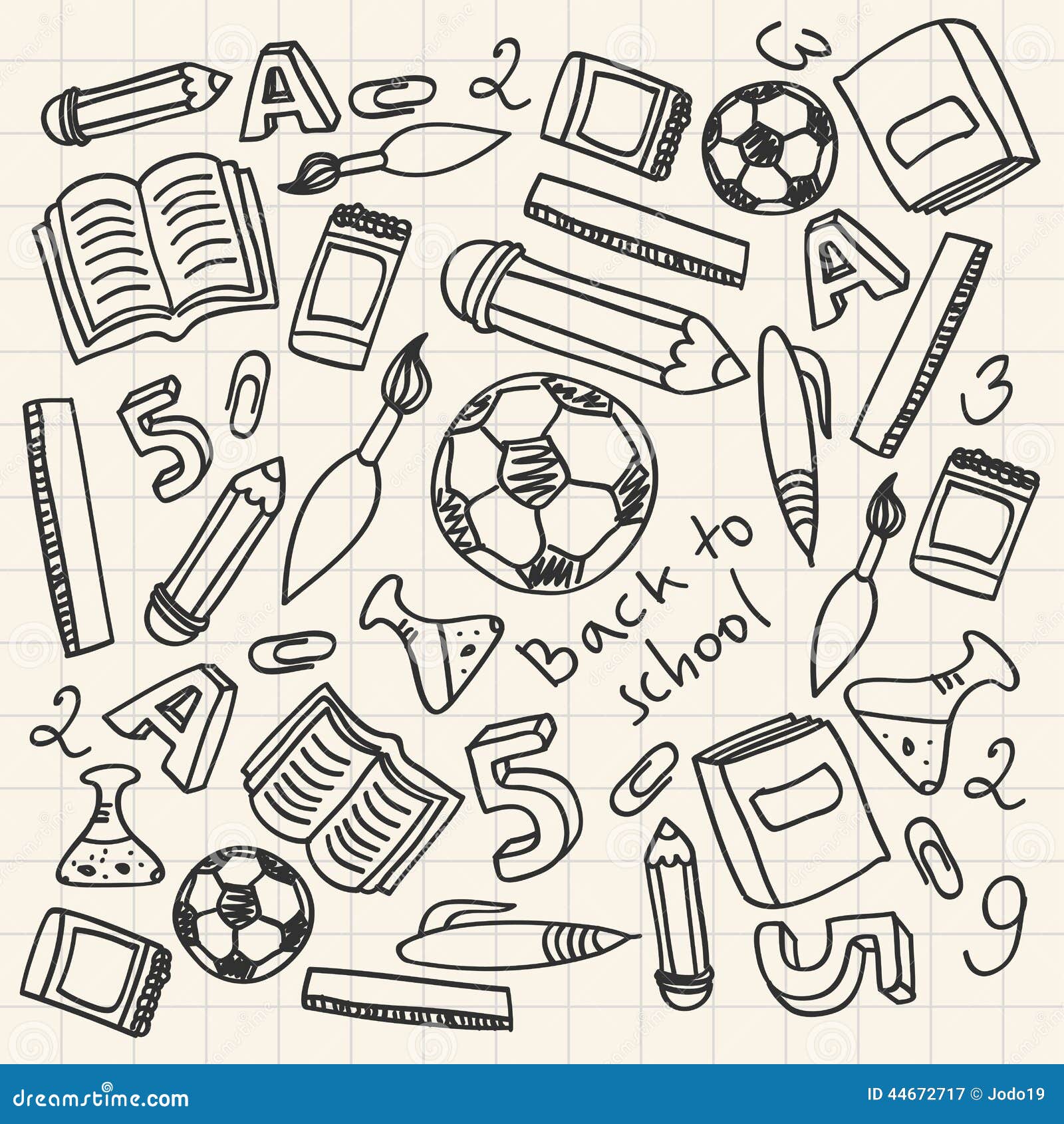 stationery supplies cartoon drawing kit art