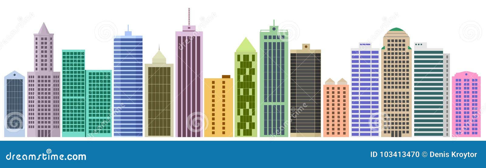 Set of cartoon skyscrapers stock illustration. Illustration of office - 103413470 Set of cartoon skyscrapers stock illustration. Illustration of office - 103413470