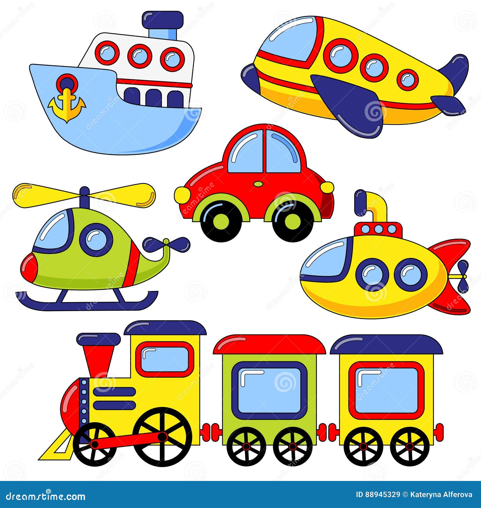 Set of Cartoon Transport Icon. Car, Submarine, Ship, Plane, Train, Helicopter Stock Vector - Illustration of sticker, icon: 88945329 Set of Cartoon Transport Icon. Car, Submarine, Ship, Plane, Train, Helicopter Stock Vector - Illustration of sticker, icon: 88945329