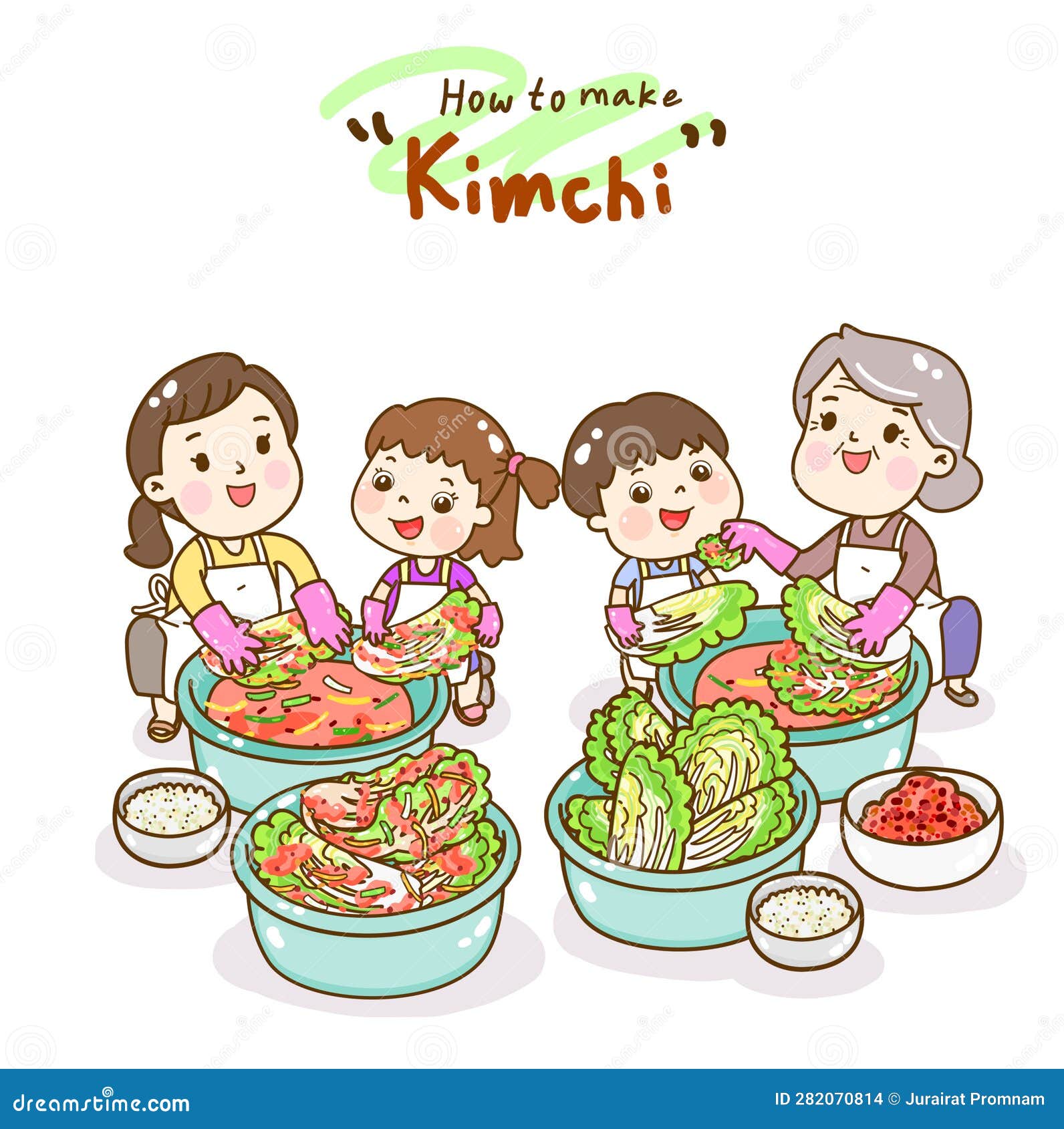 Set Cartoon Washing Vegetable Character. Stock Illustration