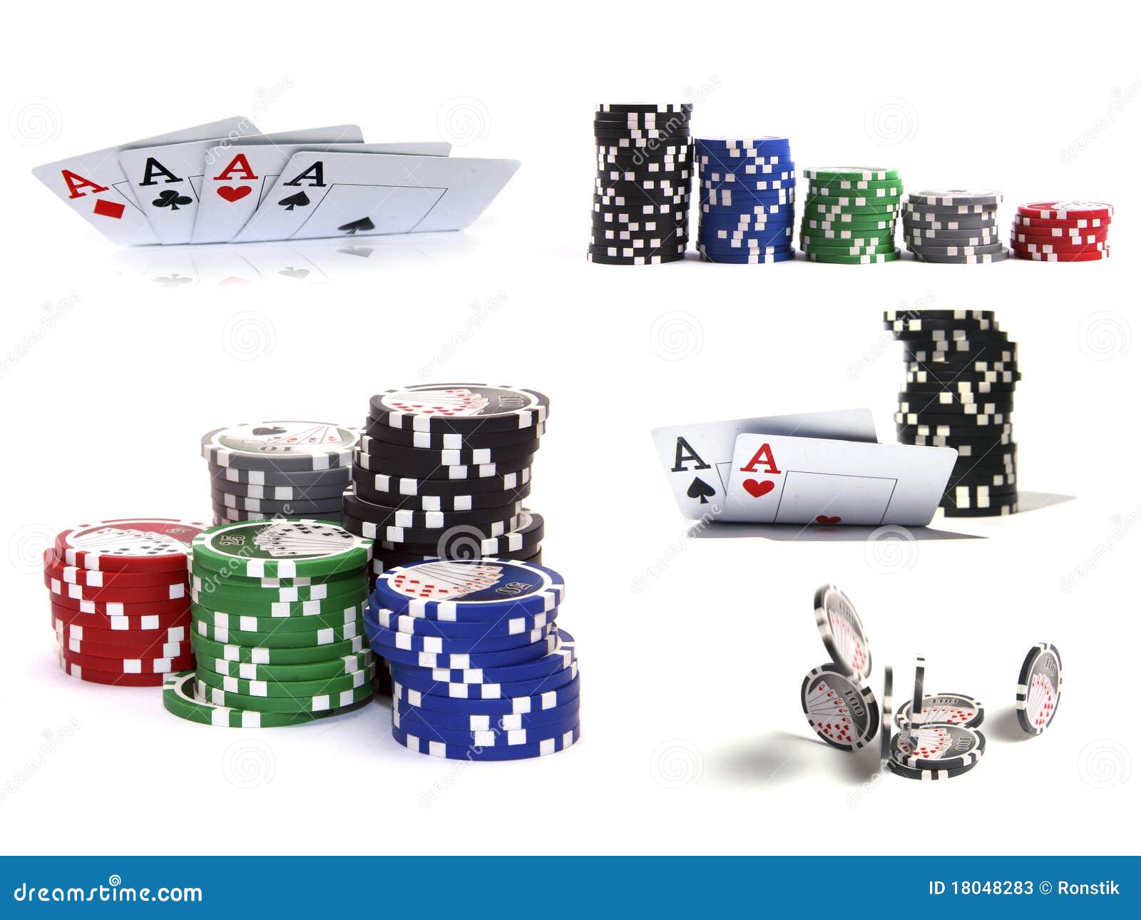 Set of Casino Elements Chips and Cards Stock Image Image of items