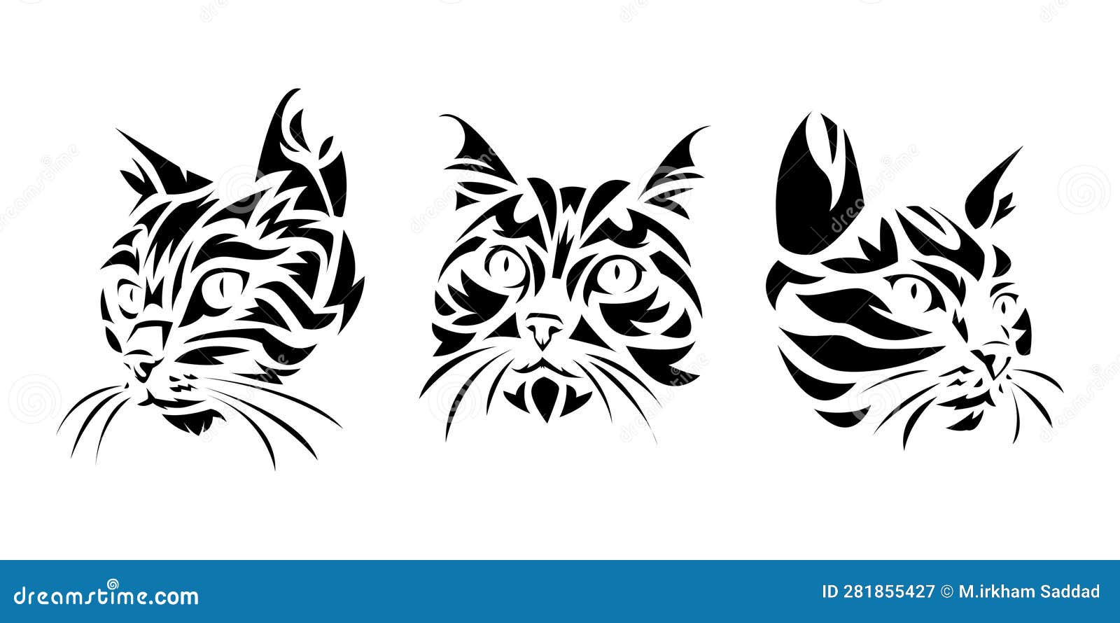 tribal big cat tattoo designs