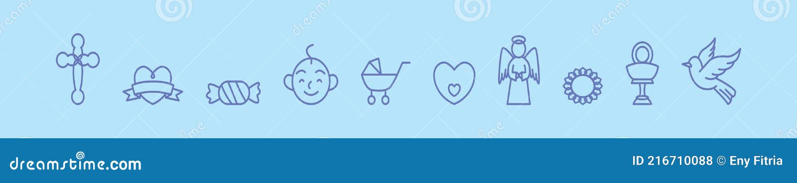 set of catholic cartoon icon  template with various models.    on blue background