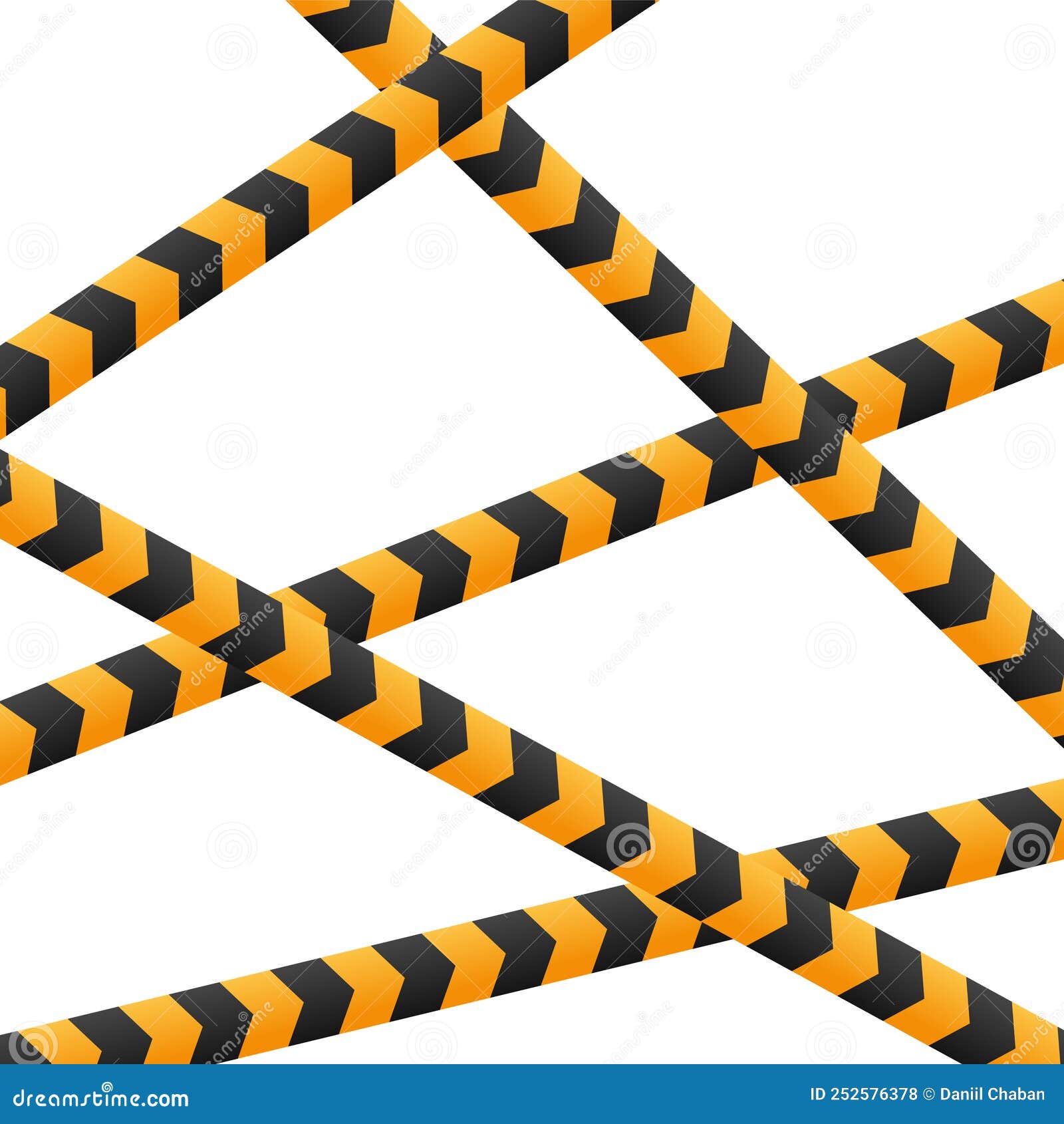 Set of Caution Lines Isolated. Realistic Warning Tapes. Danger Signs