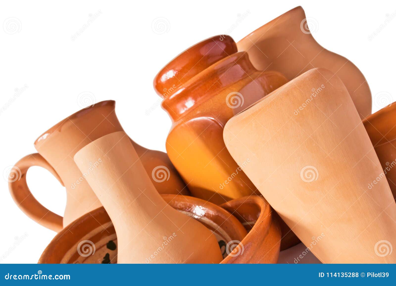 A set of ceramic ware stock photo. Image of object, utensil 114135288