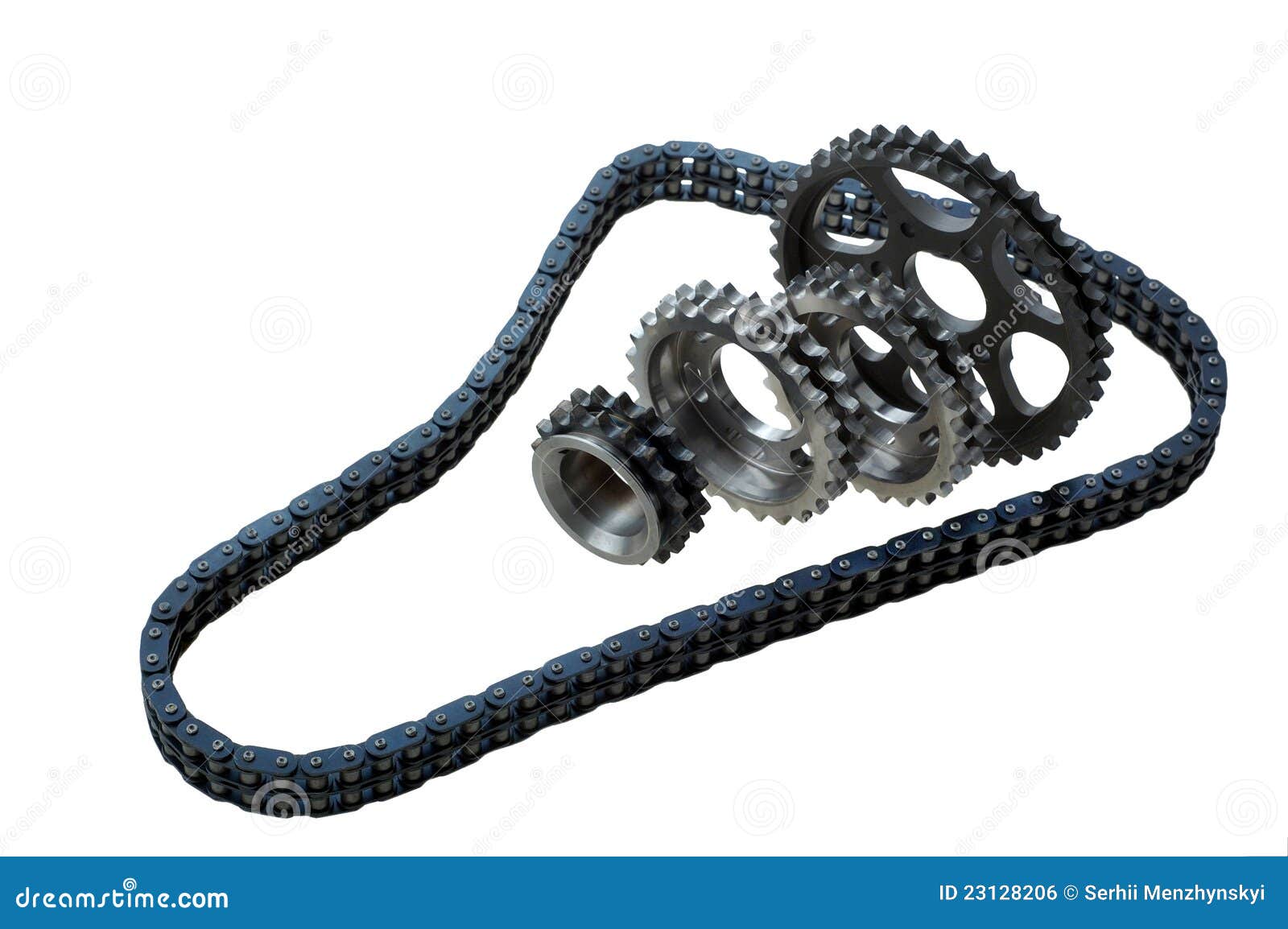 Set of chains and gears stock photo. Image of combination 23128206